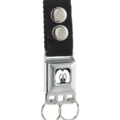 Keychain - Mickey Mouse Face CLOSE-UP Full Color White Black