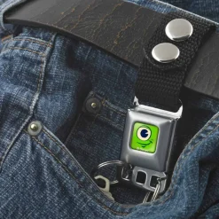 Keychain - Monster Mike's Face Full Color Green