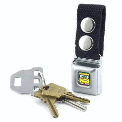 Keychain - Pixelated SpongeBob Nerd Pose Full Color Blue