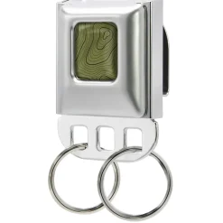 Keyholder - Topographic Map Full Color Olive/Black