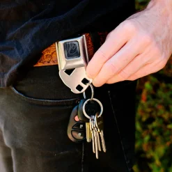 Keyholder - Topographic Map Full Color Black/White