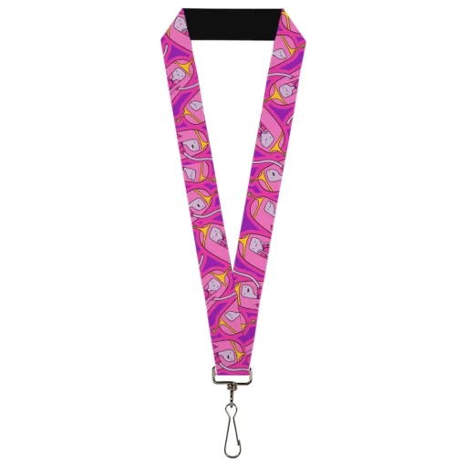 Lanyard - 1.0" - Adventure Time Princess Bubblegum Poses Collage Lavender