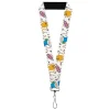 Lanyard - 1.0" - Adventure Time Finn and Jake Long Arms Dancing Pose White
