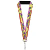 Lanyard - 1.0" - Adventure Time Lady Raincorn Poses Stripe Rainbow