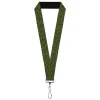 Lanyard - 1.0" - Avatar Last Airbender Earth Element Symbol Black/Olive Green
