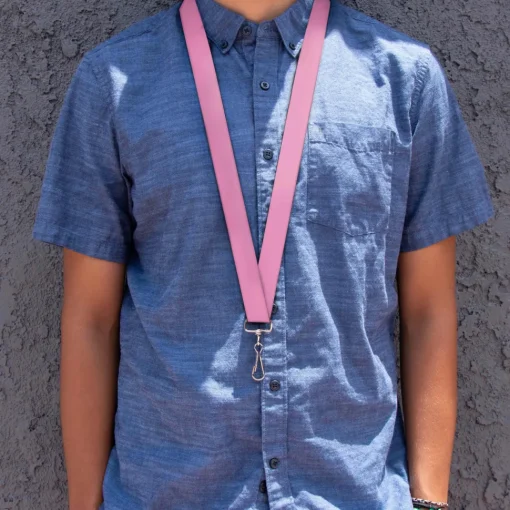 Lanyard - 1.0" - Baby Pink