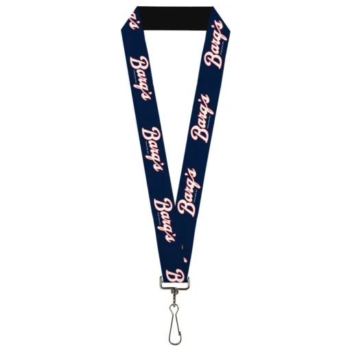 Lanyard - 1.0" - BARQ'S Vintage Logo Navy/Red/White