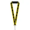 Lanyard - 1.0" - BATMAN Logo Stripe Yellow Black