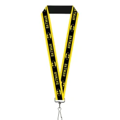 Lanyard - 1.0" - BATMAN Logo Stripe Yellow Black
