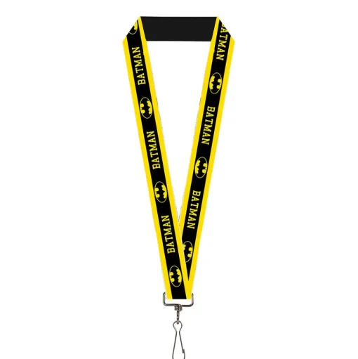 Lanyard - 1.0" - BATMAN Logo Stripe Yellow Black