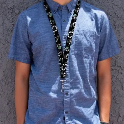 Lanyard - 1.0" - Beetlejuice Sandworm Halftone Repeat Black/Gray
