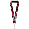 Lanyard - 1.0" - Coca-Cola ENJOY COKE IT'S THE REAL THING Kiss Black/White/Red