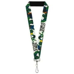 Lanyard - 1.0" - COWBOY BEBOP Crew Group Pose and Title Logo White/Black/Greens
