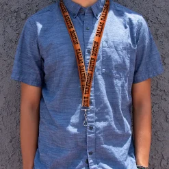 Lanyard - 1.0" - Dallas-Raleigh-Tennessee-Austin-Boston Stripes Browns/Black