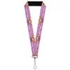 Lanyard - 1.0" - Dexter's Laboratory THE WAY OF DEE DEE Pose Pinks/White