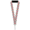 Lanyard - 1.0" - DIET COKE Bottle Caps Grays/White/Red