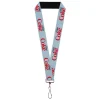 Lanyard - 1.0" - DIET COKE Logo Light Gray/Black/Red