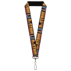 Lanyard - 1.0" - DR. STONE Title Logo and Ibarra Suika Split Pose Black