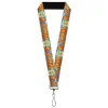 Lanyard - 1.0" - DR. STONE Title Logo and Suika Surprised Pose Blues