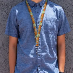 Lanyard - 1.0" - DR. STONE Title Logo and Suika Surprised Pose Blues