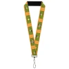 Lanyard - 1.0" - Ed Edd n Eddy Money Notes and Icons Orange/Greens