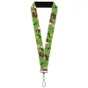 Lanyard - 1.0" - Elf Buddy the Elf Silhouette Poses and Holiday Icons Green/Multi Color