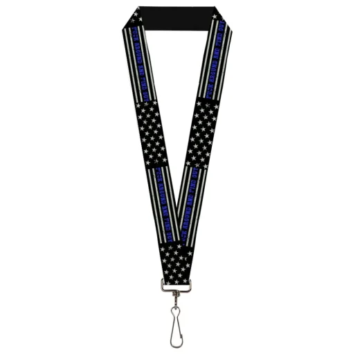 Lanyard - 1.0" - FAFO FUCK AROUND AND FIND OUT Thin Blue Line Flag