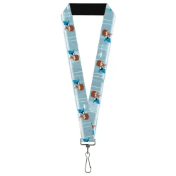 Lanyard - 1.0" - Foster's Home for Imaginary Friends Mac and Bloo Pose Blues
