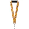 Lanyard - 1.0" - Fruits Basket Chibi Kyo Soma Face and Kimono Cat Icon Orange/White