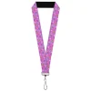Lanyard - 1.0" - Furby and Furblets Galaxy Grid Collage Pink/Purple