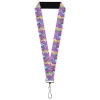 Lanyard - 1.0" - Furby Purple Dancing Pose Collage Multi Color