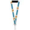 Lanyard - 1.0" - GARFIELD Title Logo and Smiling Tongue Pose White
