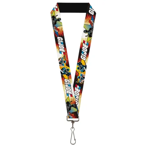 Lanyard - 1.0" - GI JOE Storm Shadow Snake Eyes and Scarlett Comic Cover Poses Explosion