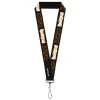Lanyard - 1.0" - HAIKYU Title Logos Black/Orange/White