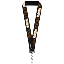 Lanyard - 1.0" - HAIKYU Title Logos Black/Orange/White