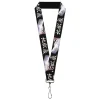 Lanyard - 1.0" - Hell's Paradise Gabimaru and Sagiri Eyes and Title Logo Black/White