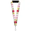 Lanyard - 1.0" - Hell's Paradise Tensen Character Pose Blocks White/Multi Color