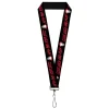 Lanyard - 1.0" - It Chapter Two Pennywise Face COME BACK AND PLAY Black/Reds