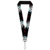 Lanyard - 1.0" - IT CHAPTER TWO Pennywise Face CLOSE-UP Black/Red/Blues