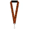 Lanyard - 1.0" - Jack-o'-Lantern Pumpkin Expressions Black/Orange