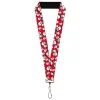 Lanyard - 1.0" - Jolly Santa Claus Christmas Smiling Face Icon Red
