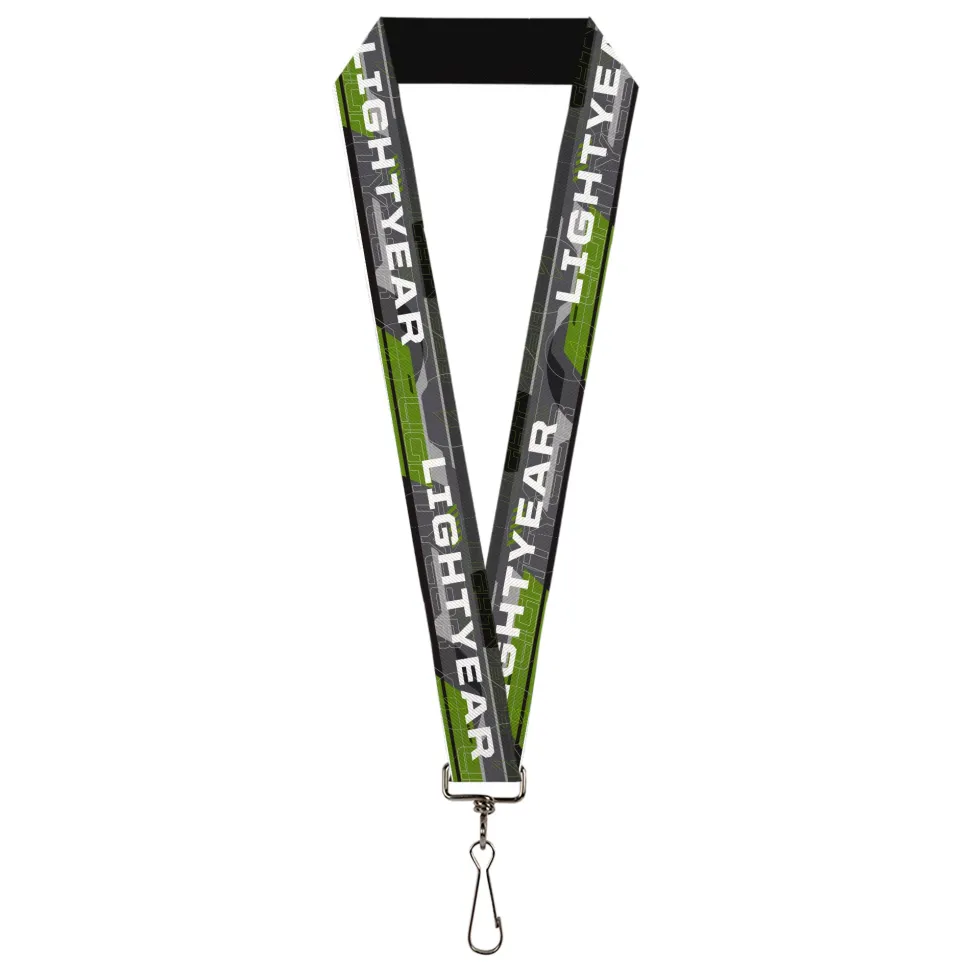 Lanyard - 1.0" - LIGHTYEAR Text Schematic Blues Greens
