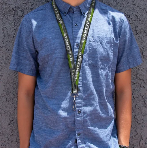 Lanyard - 1.0" - LIGHTYEAR Text Schematic Blues Greens
