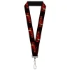 Lanyard - 1.0" - LUCIFER Title Logo Neon Light Pose Black/Reds