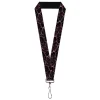 Lanyard - 1.0" - Marble Black/Baby Pink