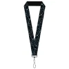 Lanyard - 1.0" - Marble Black/Baby Blue