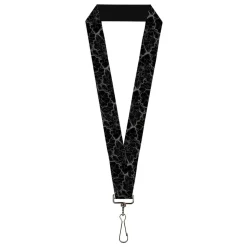 Lanyard - 1.0" - Marble Black/Charcoal Gray