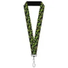 Lanyard - 1.0" - Masters of the Universe Skeletor Face Scattered Green