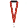 Lanyard - 1.0" - Mickey Mouse Walking Pose Red
