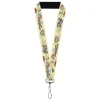 Lanyard - 1.0" - Peanuts Snoopy Flying Ace and Woodstock GROOVY Quotes Collage Yellow